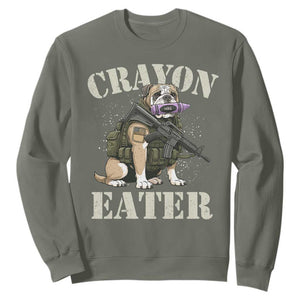 Funny Crayon Eater Sweatshirt Military Corps Proud Marine Soldier TS11 Military Green Print Your Wear