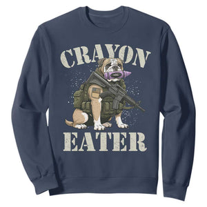 Funny Crayon Eater Sweatshirt Military Corps Proud Marine Soldier TS11 Navy Print Your Wear