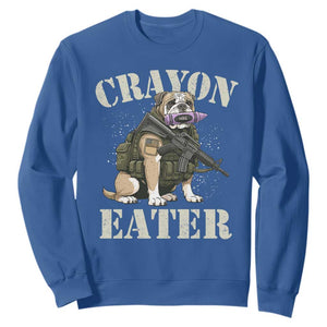 Funny Crayon Eater Sweatshirt Military Corps Proud Marine Soldier TS11 Royal Blue Print Your Wear