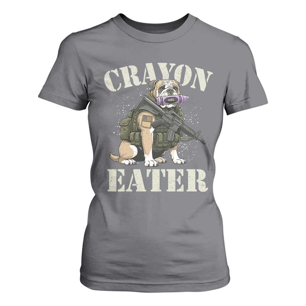 Funny Crayon Eater T Shirt For Women Military Corps Proud Marine Soldier TS11 Charcoal Print Your Wear