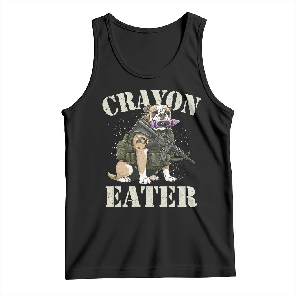 Funny Crayon Eater Tank Top Military Corps Proud Marine Soldier TS11 Black Print Your Wear
