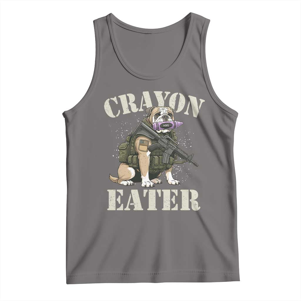 Funny Crayon Eater Tank Top Military Corps Proud Marine Soldier TS11 Deep Heather Print Your Wear