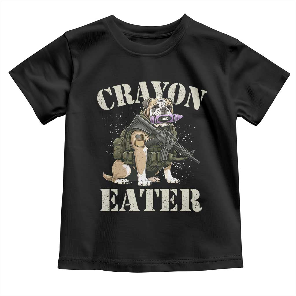 Funny Crayon Eater Toddler T Shirt Military Corps Proud Marine Soldier TS11 Black Print Your Wear