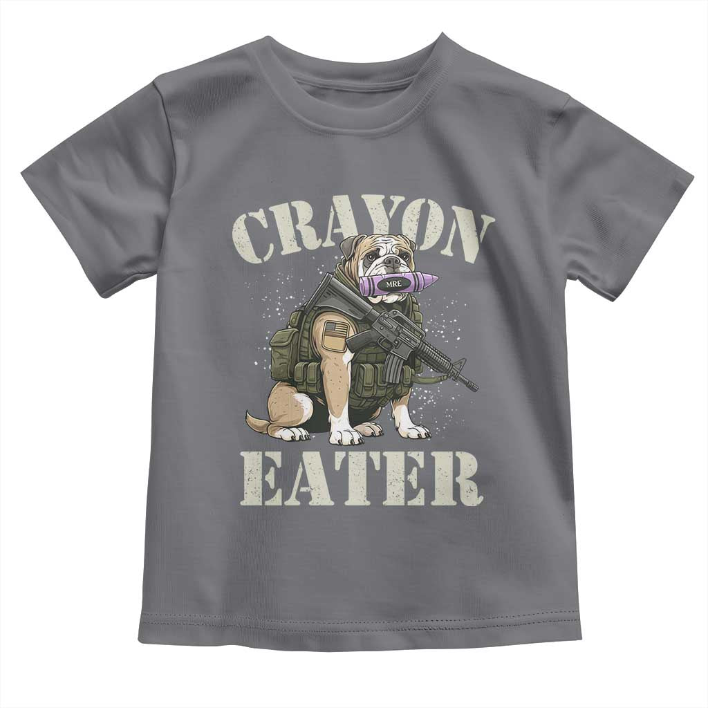 Funny Crayon Eater Toddler T Shirt Military Corps Proud Marine Soldier TS11 Charcoal Print Your Wear