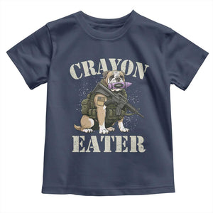 Funny Crayon Eater Toddler T Shirt Military Corps Proud Marine Soldier TS11 Navy Print Your Wear