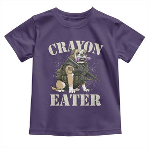 Funny Crayon Eater Toddler T Shirt Military Corps Proud Marine Soldier TS11 Purple Print Your Wear