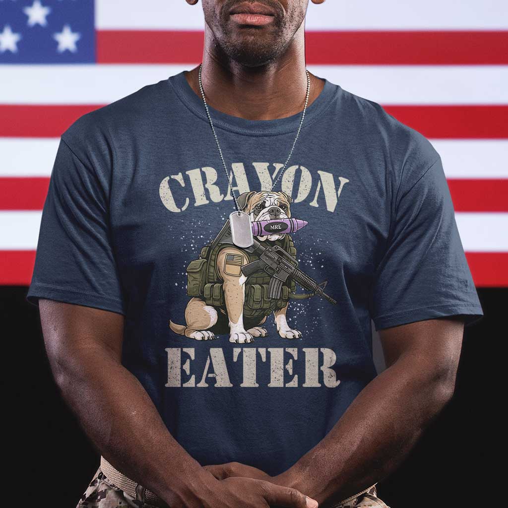 Funny Crayon Eater T Shirt Military Corps Proud Marine Soldier TS11 Navy Print Your Wear