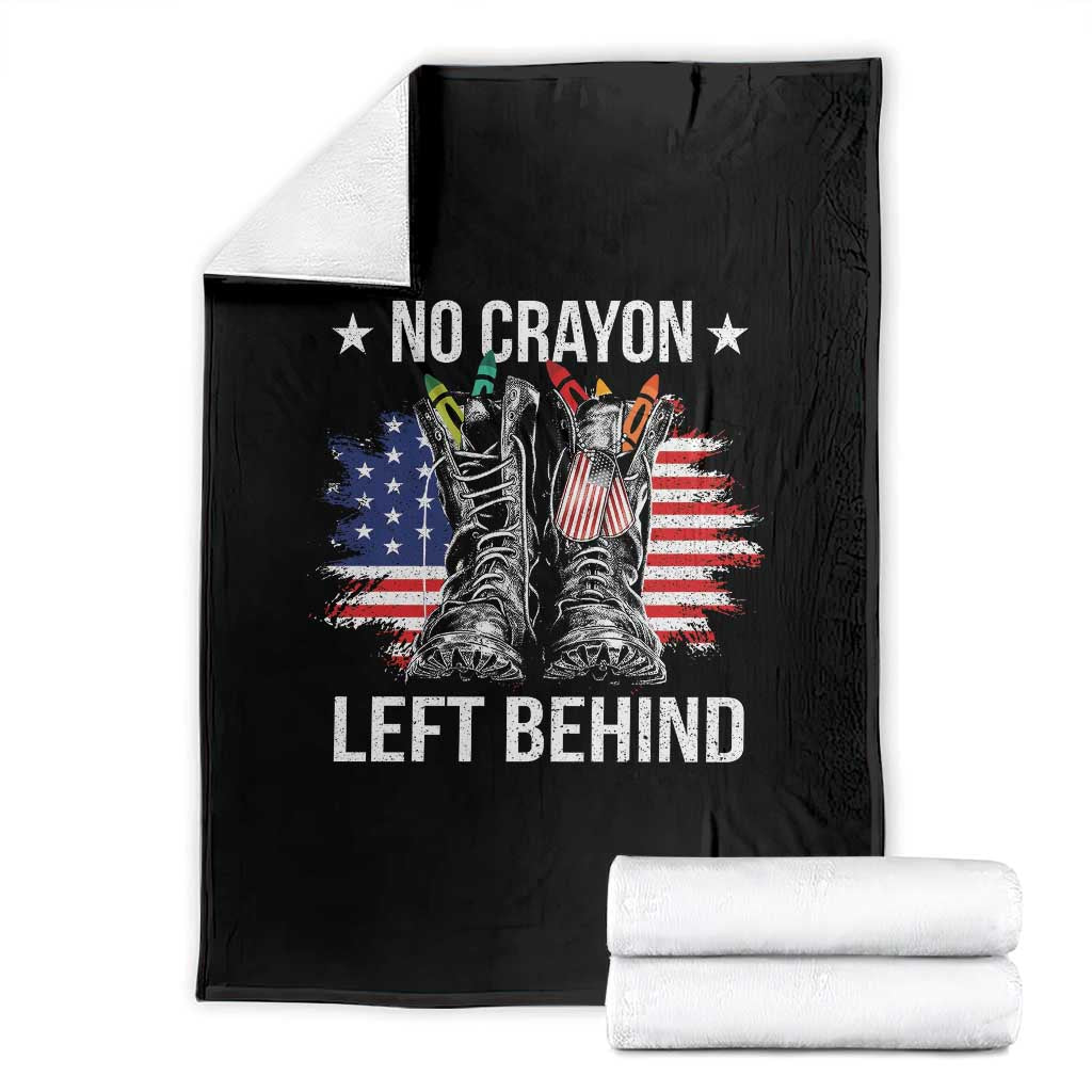No Crayon Left Behind Throw Blanket Corps Squad Military Our Marine Troop Combat Boots TS11 Black Print Your Wear
