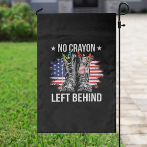 No Crayon Left Behind Garden Flag Corps Squad Military Our Marine Troop Combat Boots TS11 Print Your Wear