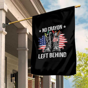 No Crayon Left Behind Garden Flag Corps Squad Military Our Marine Troop Combat Boots TS11 Print Your Wear