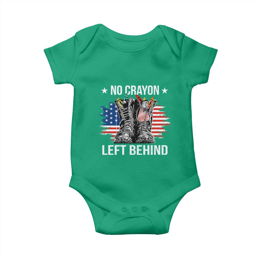 No Crayon Left Behind Baby Onesie Corps Squad Military Our Marine Troop Combat Boots TS11 Irish Green Print Your Wear