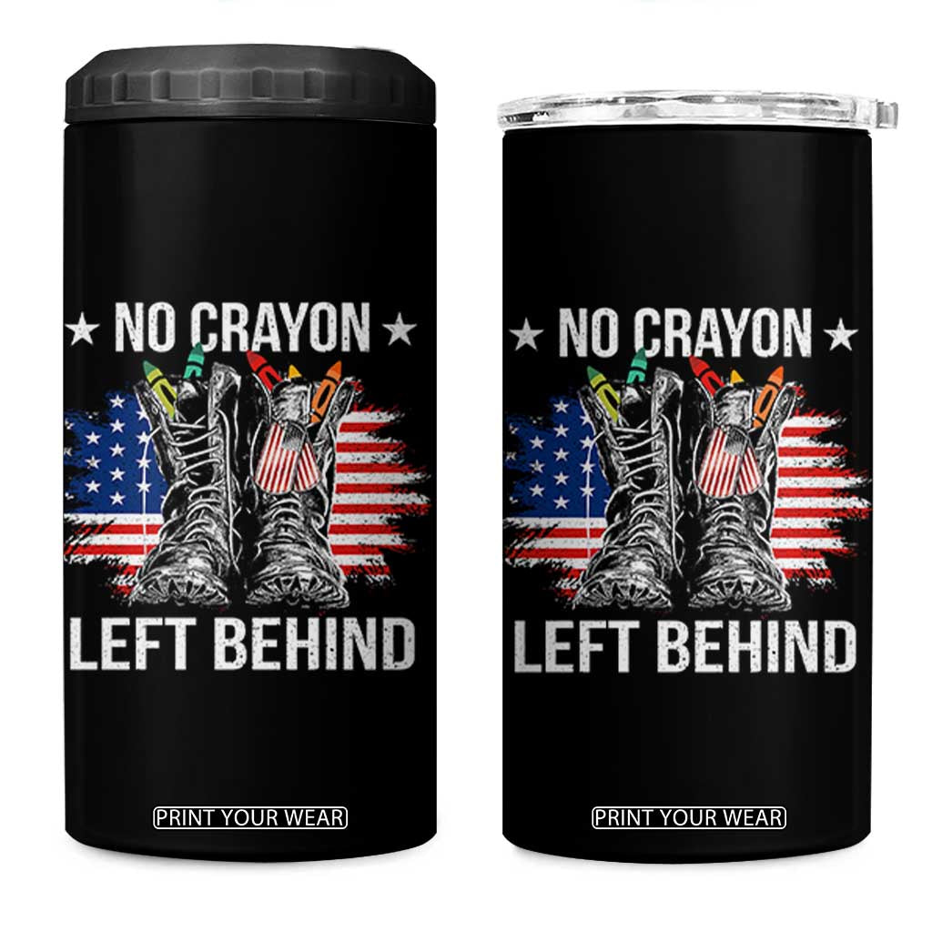 No Crayon Left Behind 4 in 1 Can Cooler Tumbler Corps Squad Military Our Marine Troop Combat Boots TS11 One Size: 16 oz Black Print Your Wear