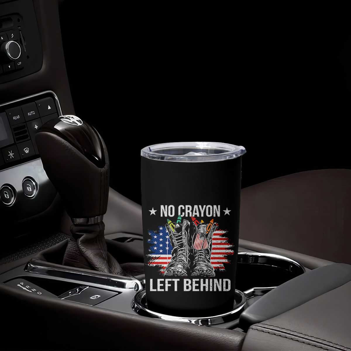 No Crayon Left Behind Tumbler Cup Corps Squad Military Our Marine Troop Combat Boots TS11 Print Your Wear