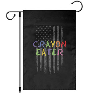 Funny Marine Military Veteran Garden Flag Crayon Eater American Flag TS11 Black Print Your Wear