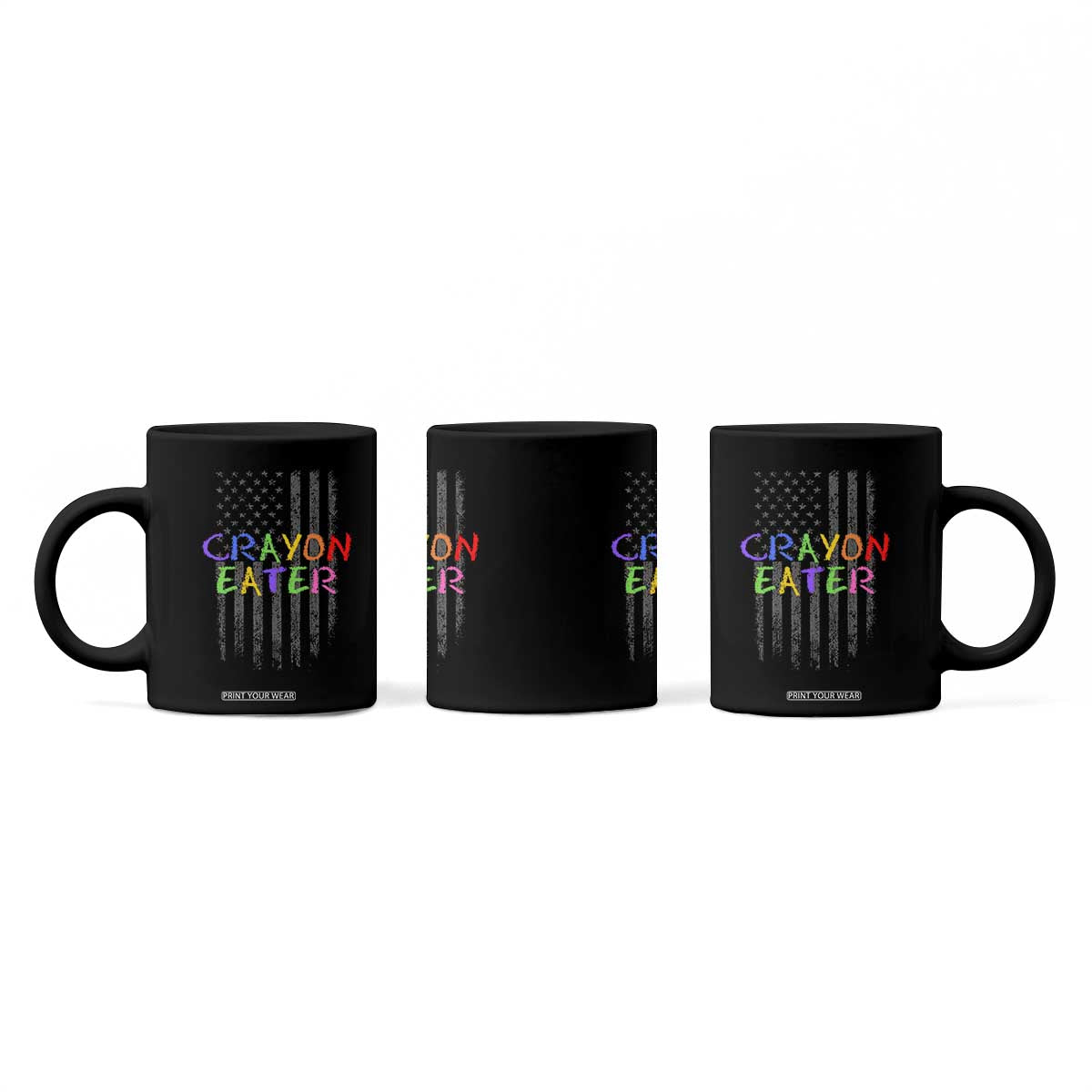Funny Marine Military Veteran Coffee Mug Crayon Eater American Flag TS11 Print Your Wear