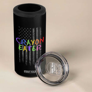 Funny Marine Military Veteran 4 in 1 Can Cooler Tumbler Crayon Eater American Flag TS11 Print Your Wear