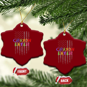 Funny Marine Military Veteran Ceramic Ornament Crayon Eater American Flag TS11 Print Your Wear