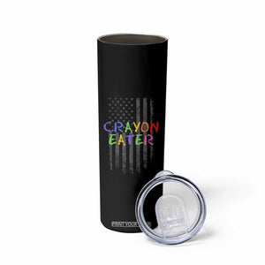 Funny Marine Military Veteran Skinny Tumbler Crayon Eater American Flag TS11 Print Your Wear