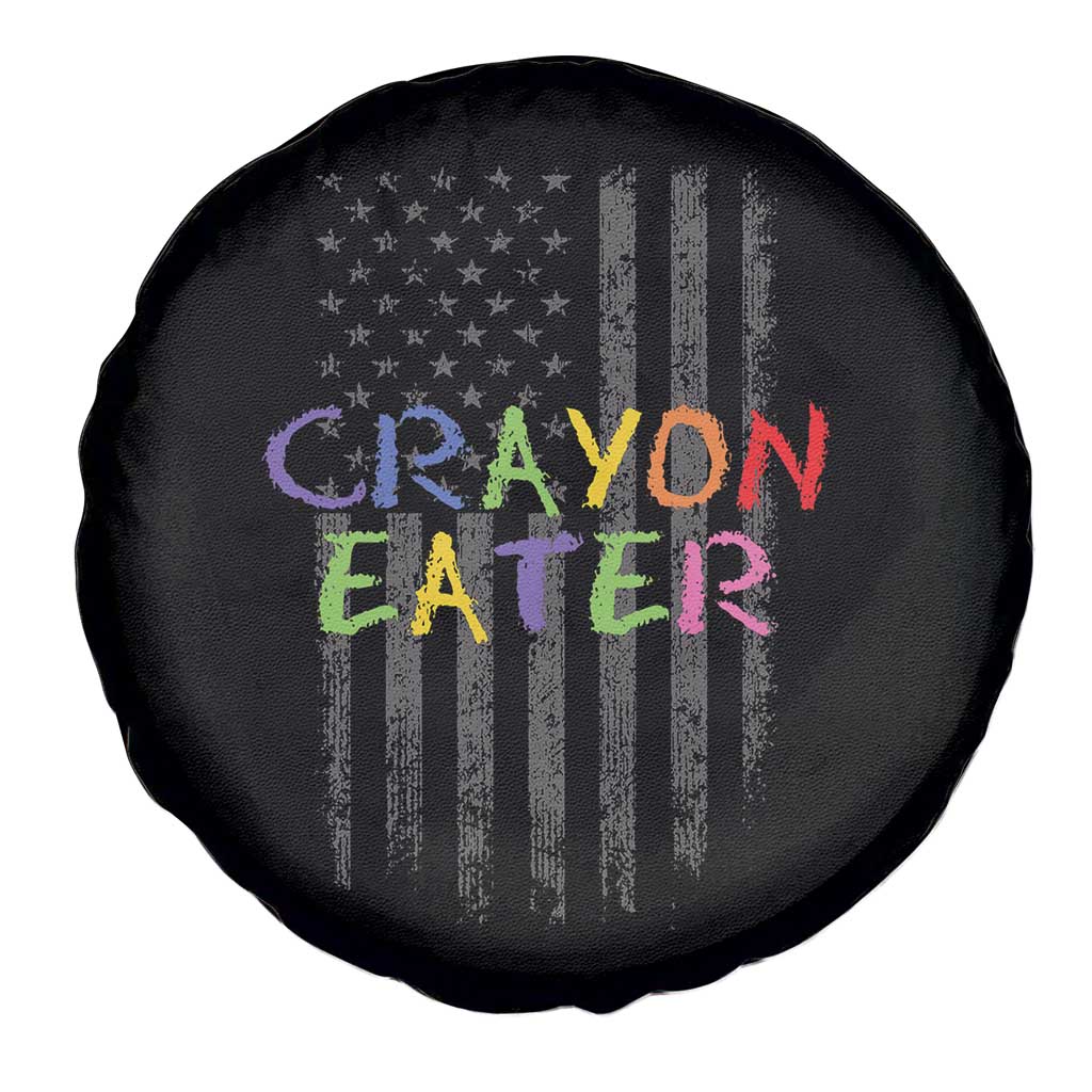 Funny Marine Military Veteran Spare Tire Cover Crayon Eater American Flag TS11 Print Your Wear