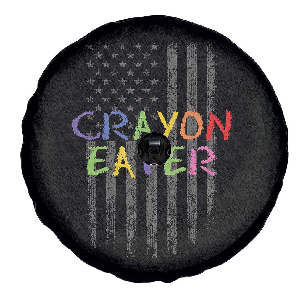 Funny Marine Military Veteran Spare Tire Cover Crayon Eater American Flag TS11 Print Your Wear