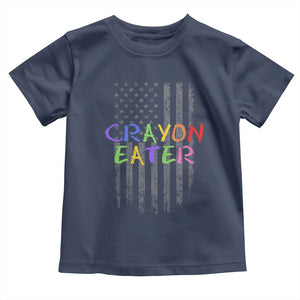 Funny Marine Military Veteran Toddler T Shirt Crayon Eater American Flag TS11 Navy Print Your Wear