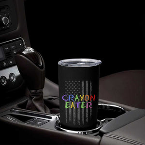 Funny Marine Military Veteran Tumbler Cup Crayon Eater American Flag TS11 Print Your Wear