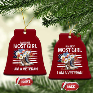 I Am Not Most Girl I Am A Veteran Ceramic Ornament Female Veteran Combat Boots TS11 Print Your Wear