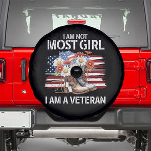 I Am Not Most Girl I Am A Veteran Spare Tire Cover Female Veteran Combat Boots - Print Your Wear