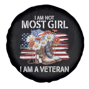 I Am Not Most Girl I Am A Veteran Spare Tire Cover Female Veteran Combat Boots - Print Your Wear