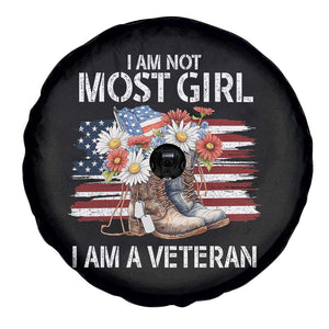 I Am Not Most Girl I Am A Veteran Spare Tire Cover Female Veteran Combat Boots - Print Your Wear