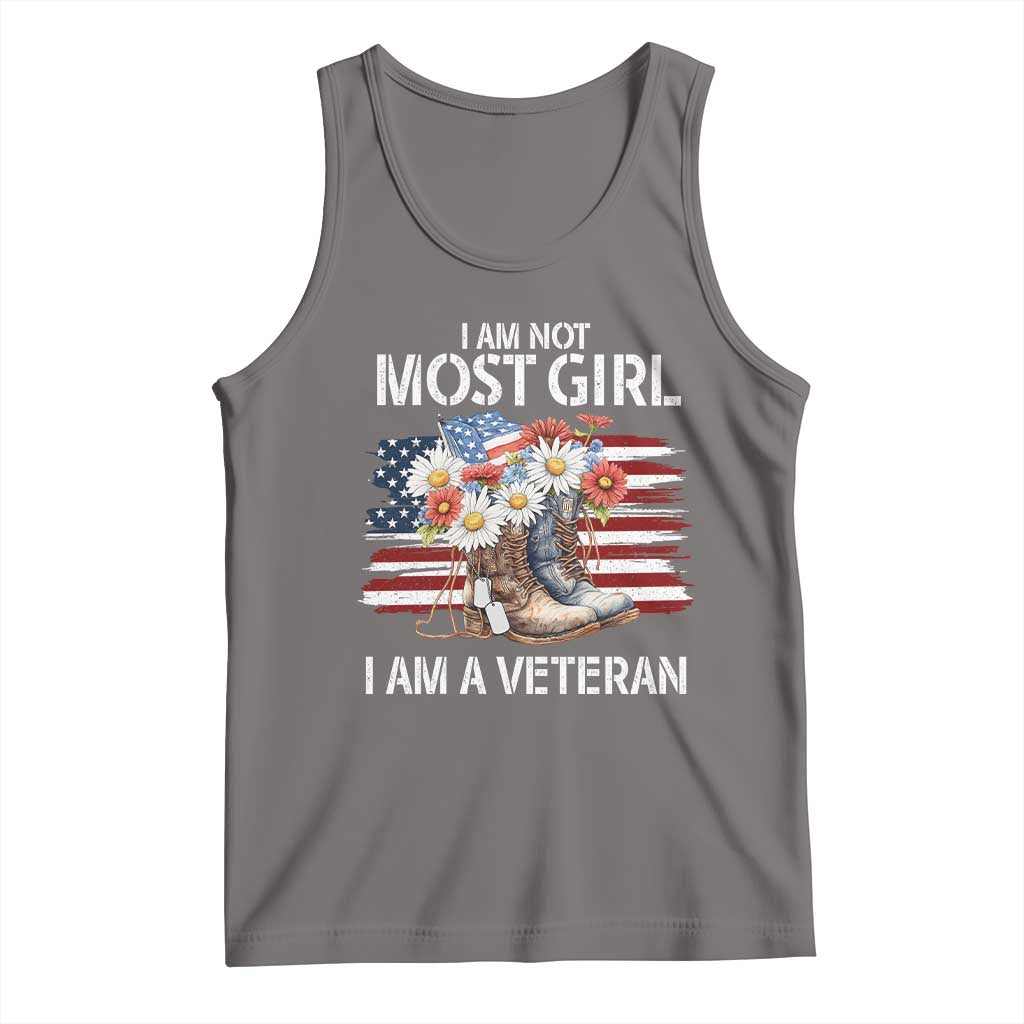 I Am Not Most Girl I Am A Veteran Tank Top Female Veteran Combat Boots TS11 Deep Heather Print Your Wear