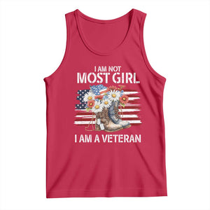 I Am Not Most Girl I Am A Veteran Tank Top Female Veteran Combat Boots - Print Your Wear