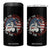I Am Not The Veterans Wife I Am The Veteran 4 in 1 Can Cooler Tumbler Female Veteran TS11 One Size: 16 oz Black Print Your Wear