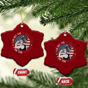 I Am Not The Veterans Wife I Am The Veteran Ceramic Ornament Female Veteran TS11 Print Your Wear