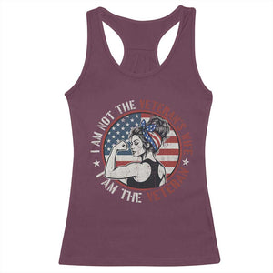 I Am Not The Veterans Wife I Am The Veteran Racerback Tank Top Female Veteran TS11 Maroon Print Your Wear