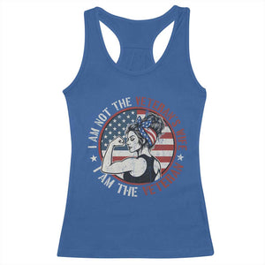 I Am Not The Veterans Wife I Am The Veteran Racerback Tank Top Female Veteran TS11 Royal Blue Print Your Wear