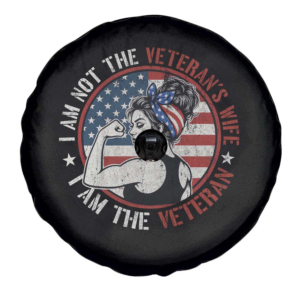 I Am Not The Veterans Wife I Am The Veteran Spare Tire Cover Female Veteran TS11 Print Your Wear