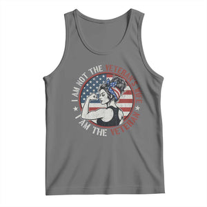 I Am Not The Veterans Wife I Am The Veteran Tank Top Female Veteran TS11 Black Heather Print Your Wear