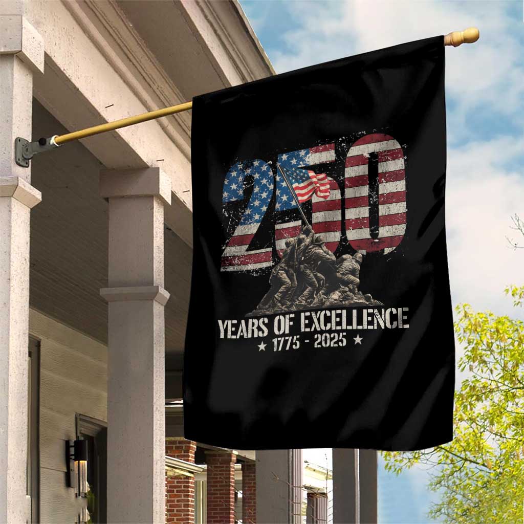 250 Years Of Excellence Garden Flag 250th US Military Birthday Iwo Jima TS11 Print Your Wear