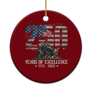 250 Years Of Excellence Ceramic Ornament 250th US Military Birthday Iwo Jima TS11 1pc Red Print Your Wear