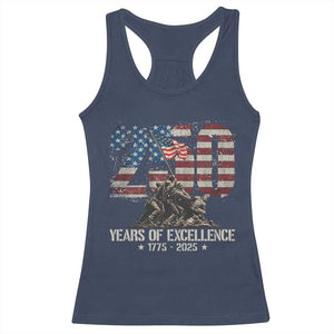 250 Years Of Excellence Racerback Tank Top 250th US Military Birthday Iwo Jima TS11 Navy Print Your Wear
