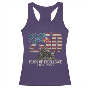 250 Years Of Excellence Racerback Tank Top 250th US Military Birthday Iwo Jima TS11 Purple Print Your Wear