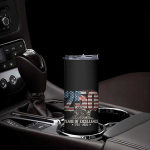 250 Years Of Excellence Skinny Tumbler 250th US Military Birthday Iwo Jima TS11 Print Your Wear