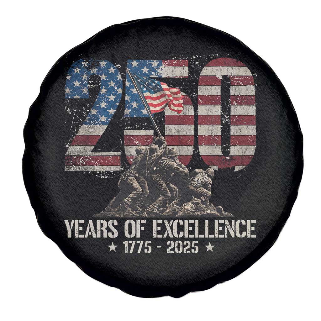 250 Years Of Excellence Spare Tire Cover 250th US Military Birthday Iwo Jima TS11 Print Your Wear