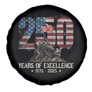 250 Years Of Excellence Spare Tire Cover 250th US Military Birthday Iwo Jima TS11 Print Your Wear
