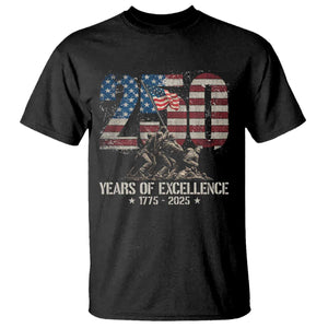 250 Years Of Excellence T Shirt 250th US Military Birthday Iwo Jima TS11 Black Print Your Wear