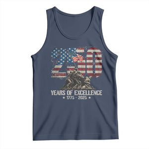 250 Years Of Excellence Tank Top 250th US Military Birthday Iwo Jima TS11 Navy Print Your Wear