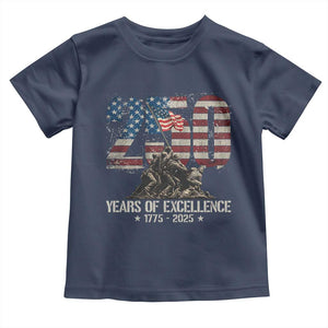 250 Years Of Excellence Toddler T Shirt 250th US Military Birthday Iwo Jima TS11 Navy Print Your Wear