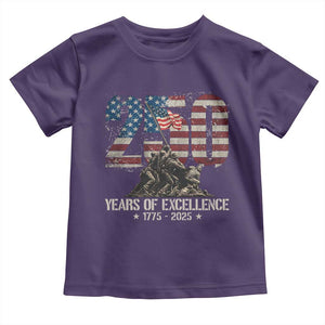 250 Years Of Excellence Toddler T Shirt 250th US Military Birthday Iwo Jima TS11 Purple Print Your Wear