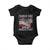 Charlie Kirk Baby Onesie Great American Patriot American Flag TS11 Black Print Your Wear